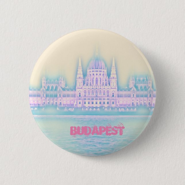 Budapest Parliament Building Hungary 2 Inch Round Button (Front)