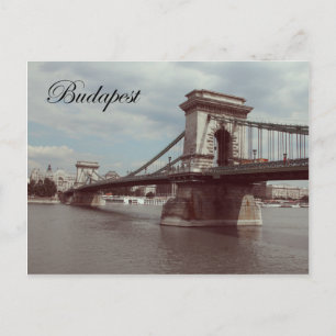 Budapest Széchenyi Chaîne Pont Carte Postale Vinta