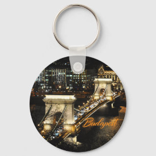 Budapest, The Chain Bridge from the Buda Castle Keychain