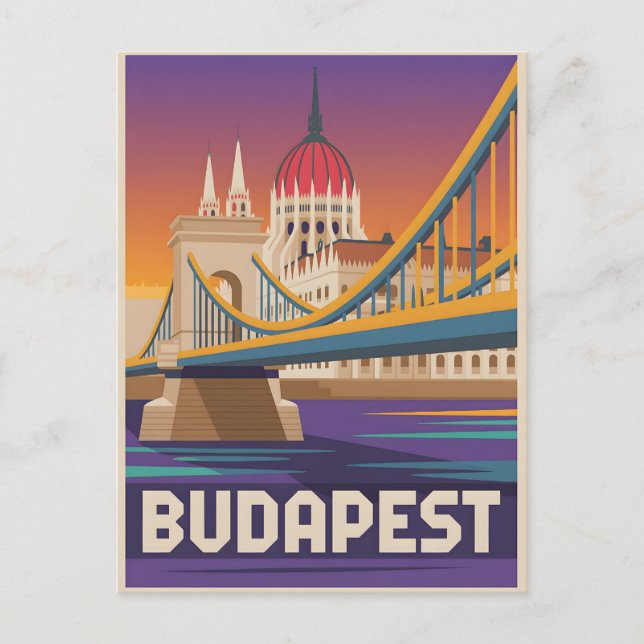 Budapest vintage postcard (Front)