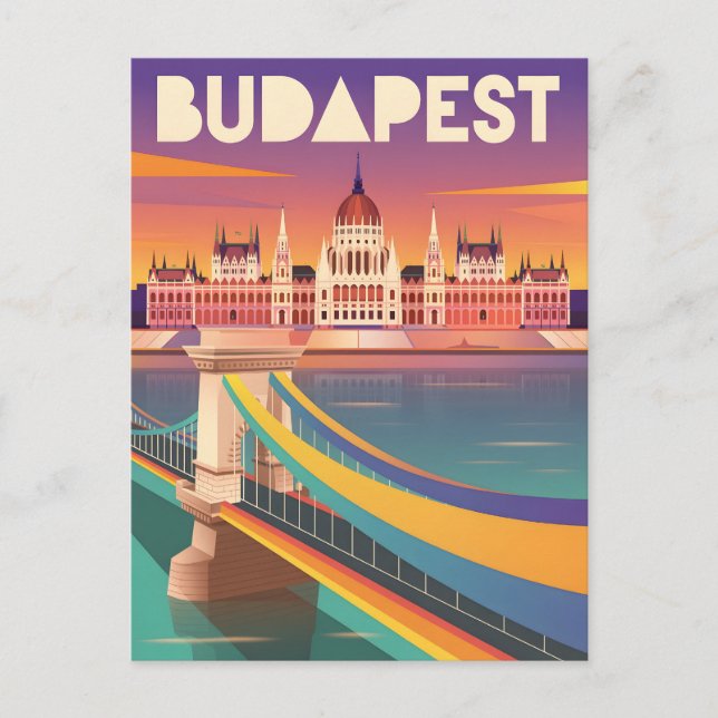 Budapest vintage  postcard (Front)