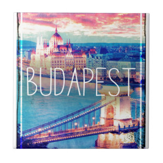 Budapest - vintage-poster tile