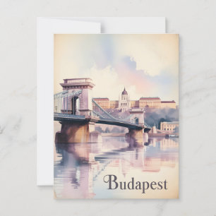 Budapest watercolor postcard