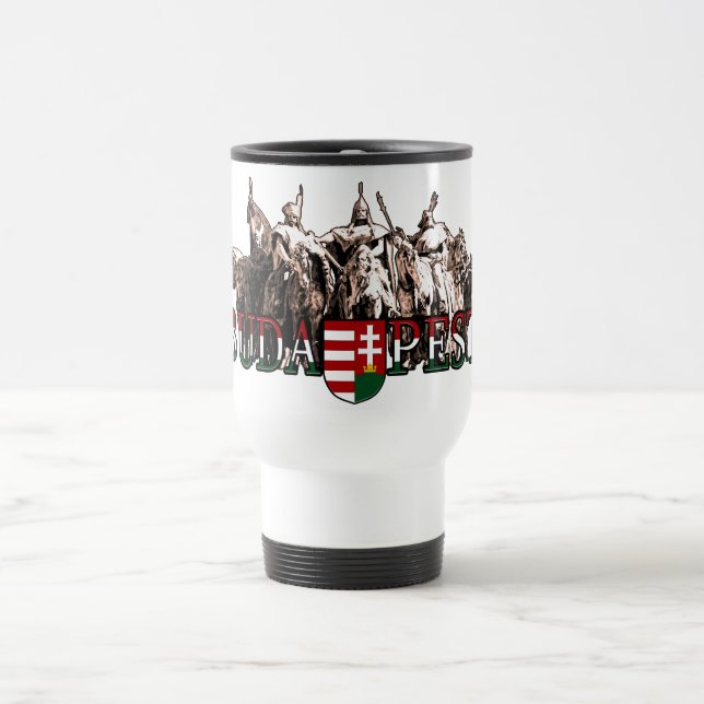 Budapest's epic warriors travel mug (Center)