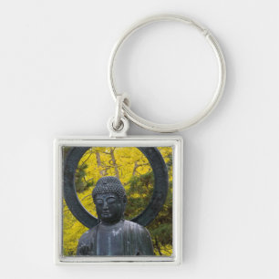 Budda Statue in the Japanese Gardens Golden Keychain