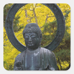 Budda Statue in the Japanese Gardens Golden Square Sticker