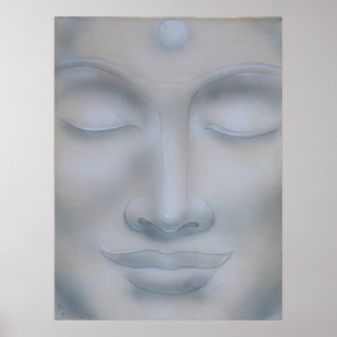 buddah face meditation poster