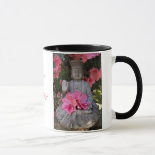 Buddah sous la tasse d'azalées
