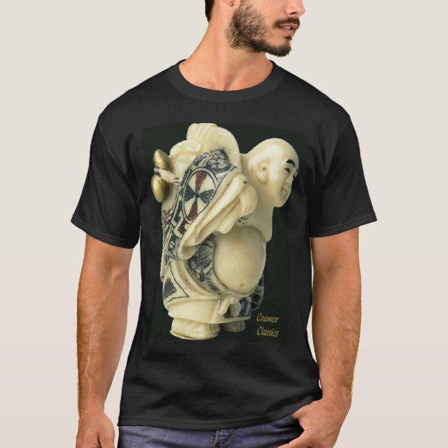 buddha1_black/bgrnd T-Shirt (Front)