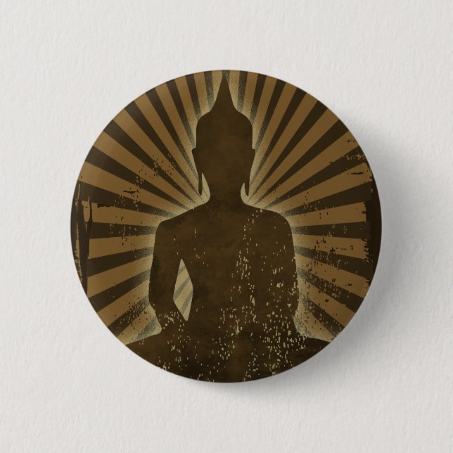 Buddha 2 Inch Round Button (Front)