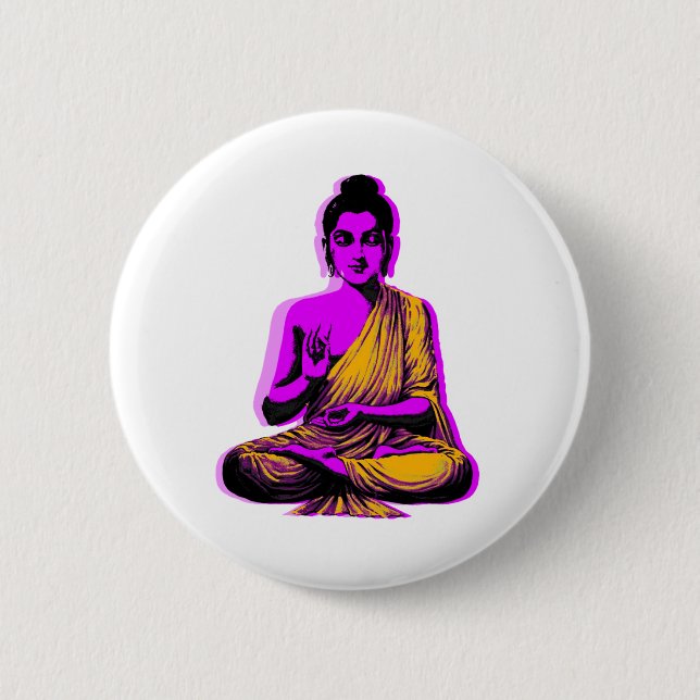 Buddha 2 Inch Round Button (Front)