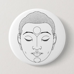 Buddha 3 Inch Round Button