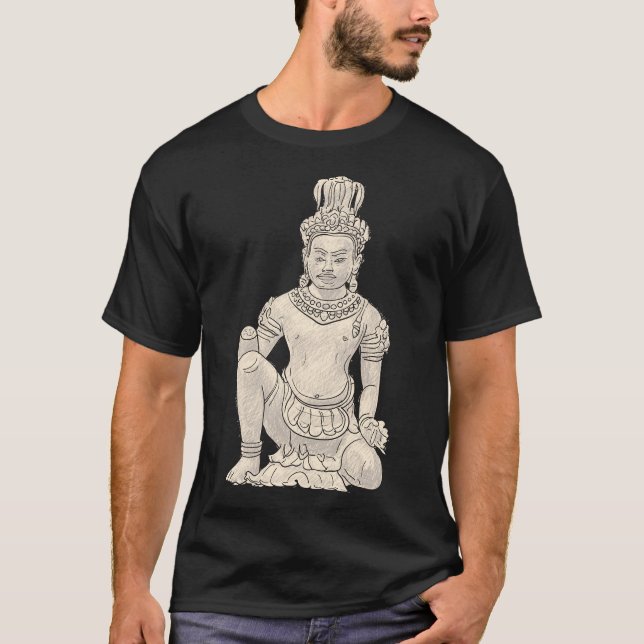Buddha 4 Buddha Statue Buddha Wall Buddha Painting T-Shirt (Front)