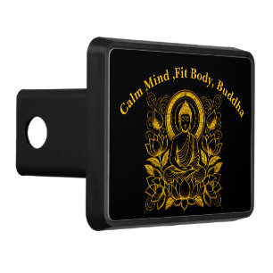 Buddha Amid Lotus Flowers Trailer Hitch Cover