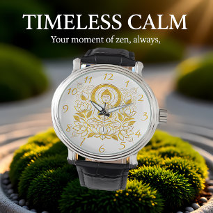 Buddha Amid Lotus Flowers Watch