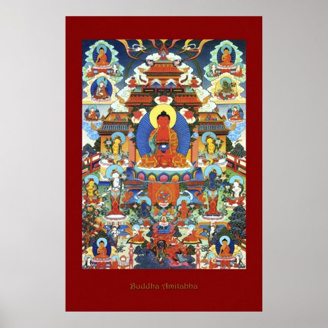 Buddha Amitabha Religious Art Poster Series (Front)