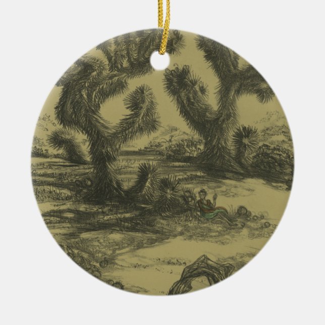 Buddha and Joshua Trees Art Ornament (Front)