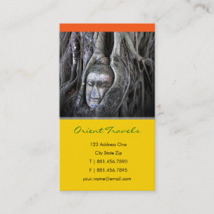 Buddha And The Tree Buddhism Thailand Photography Business Card