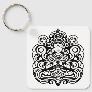 Buddha at Peace Keychain
