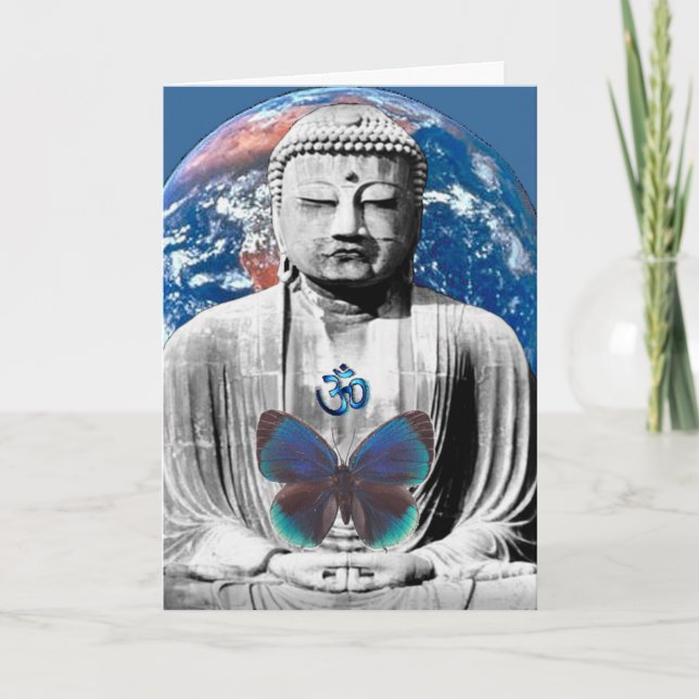 Buddha Awaits Greeting Card (Front)