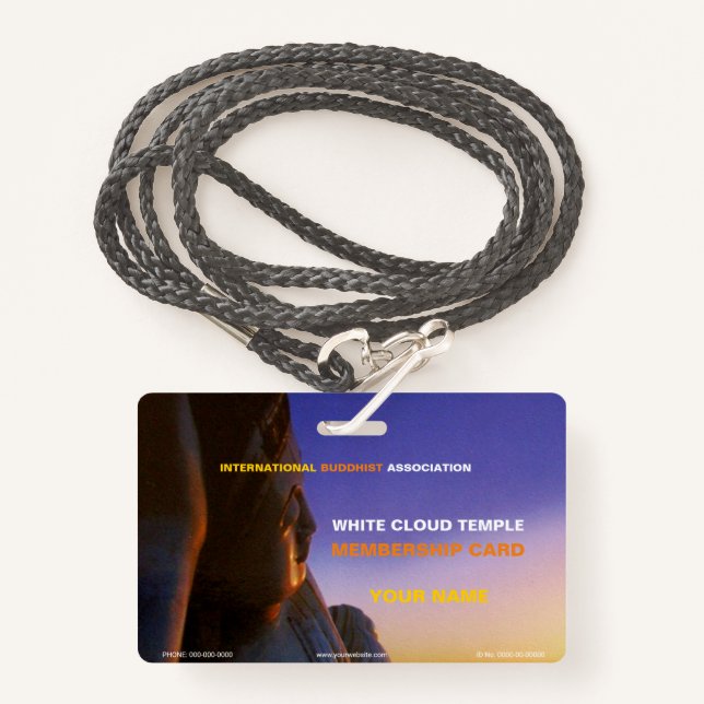 Buddha Badge (Front with Lanyard)