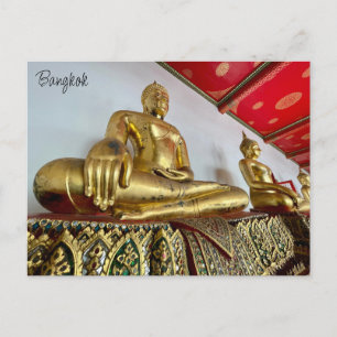 buddha bangkok wat pho postcard