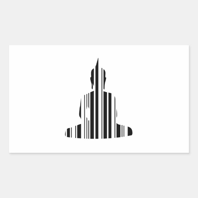 BUDDHA BAR CODE Buddhist Barcode Pattern Design Sticker (Front)