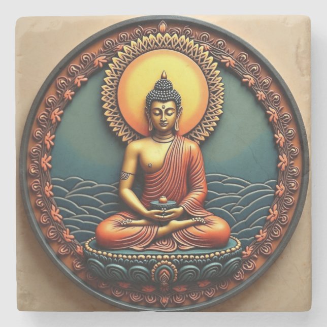 Buddha blessings coaster (Front)