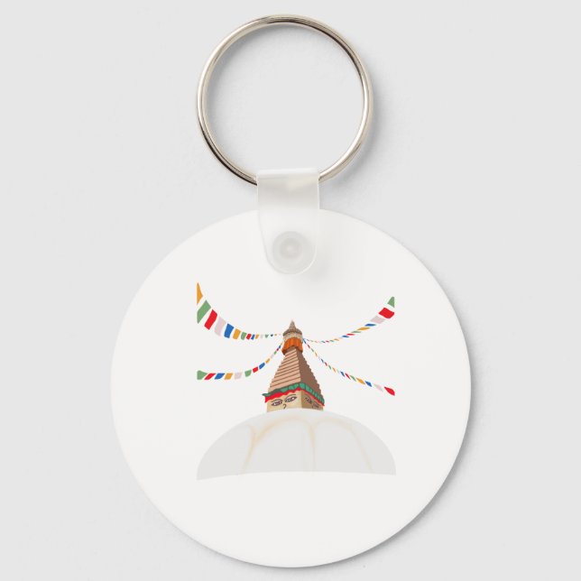 Buddha Boudha Swoyambhu Keychain (Front)