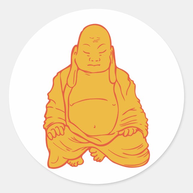 Buddha ~ Buddhism Buddhist Sunburst Classic Round Sticker (Front)