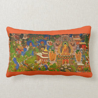 Buddha Buddhist Buddhism Blessing Boho Bohemian Lumbar Pillow