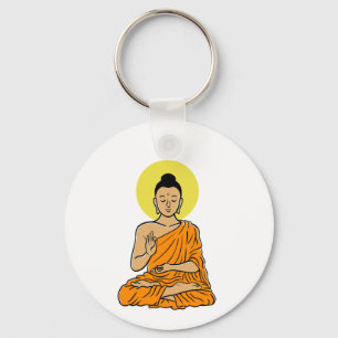 Buddha cartoon Buddhism.net Keychain