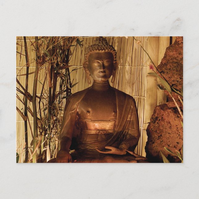 BUDDHA : Copper Statue Postcard (Front)