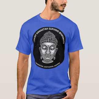 Buddha Dalai Lama Lokah Samastah Sukhino Bhavantu  T-Shirt