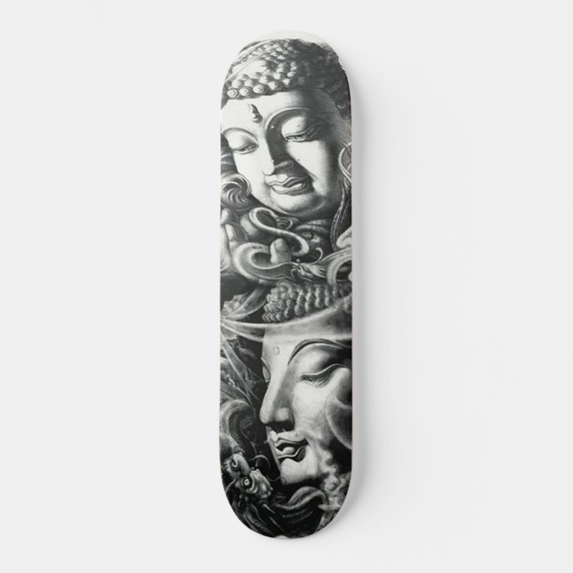 Buddha Dragon Krishna Prayer Deck Skateboard (Front)