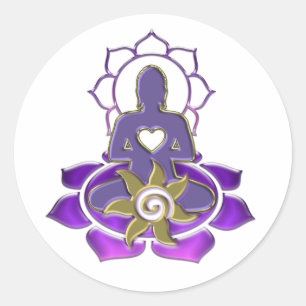 BUDDHA energy make your own background Classic Round Sticker