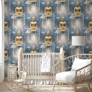 Buddha Energy - Watercolor seamless pattern 12 Wallpaper