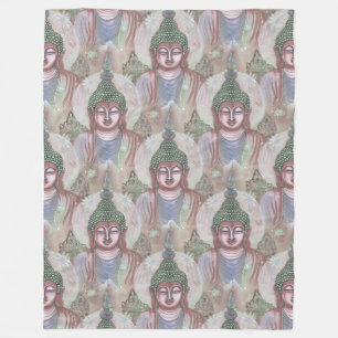Buddha Energy - Watercolor seamless pattern 4 Fleece Blanket