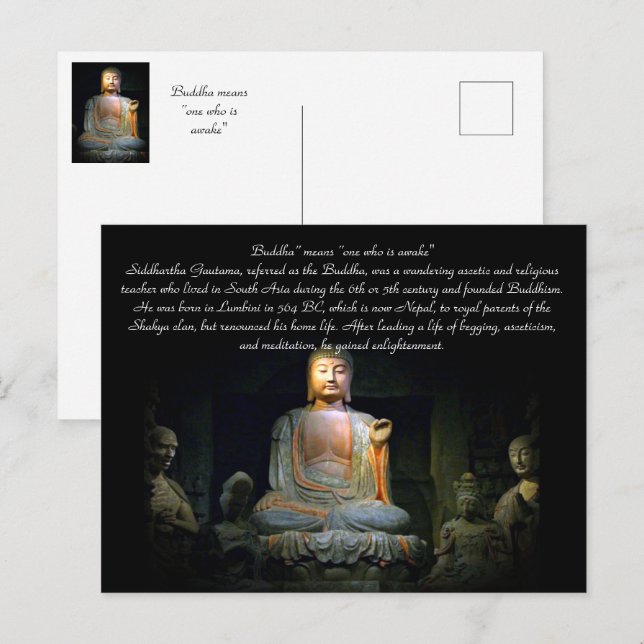 Buddha enlightenment postcard (Front/Back)