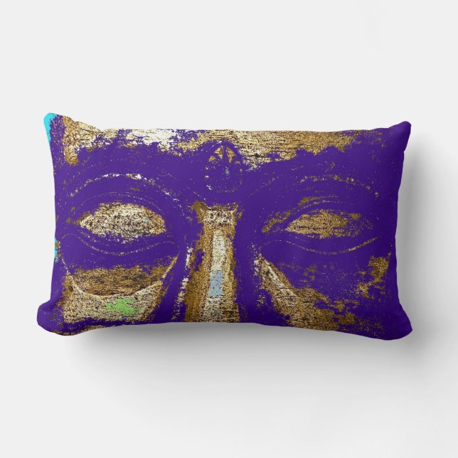 Buddha Eyes Purple Urban Grunge Design Cushion (Front)