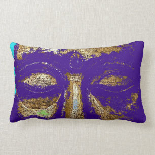 Buddha Eyes Purple Urban Grunge Design Cushion