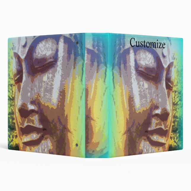 buddha face green binder (Background)