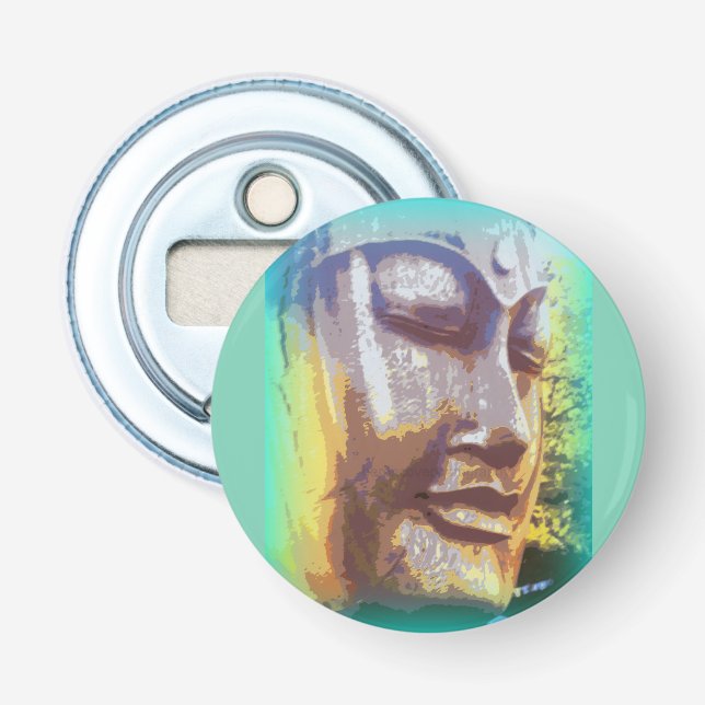 Buddha face green bottle opener (Front)