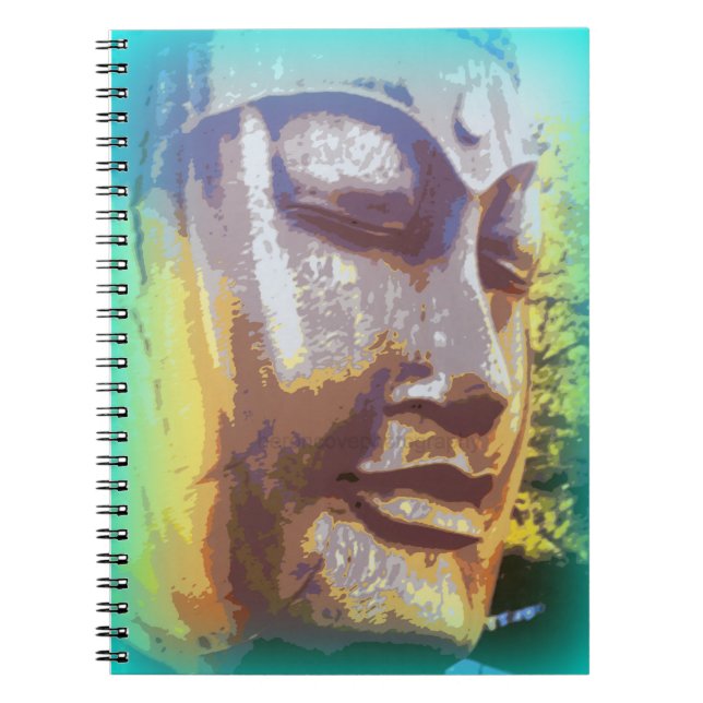 Buddha face green notebook (Front)