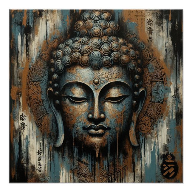 BUDDHA FACE PAINTING #3 POSTER (Front)