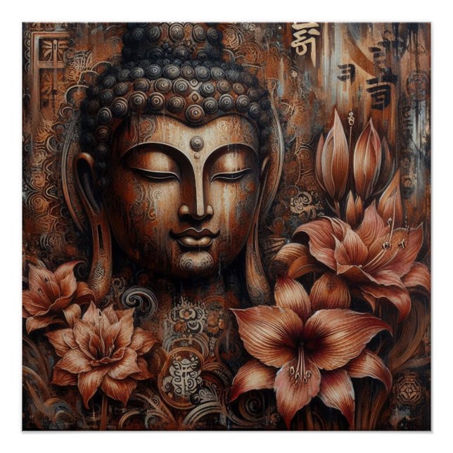BUDDHA FACE PAINTING #6 POSTER (Front)