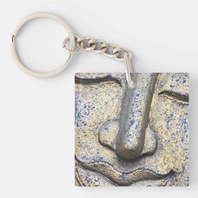 Buddha Face Zen Harmony Buddhahood Keychain (Front)