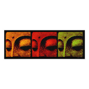 Buddha Faces Photo Print