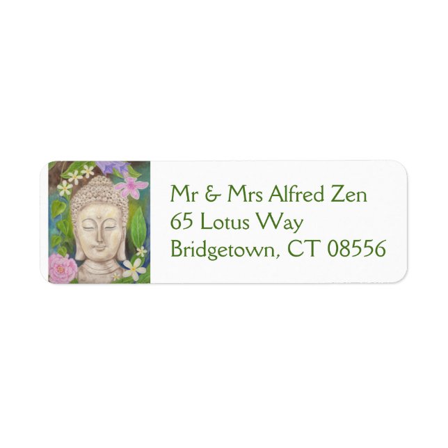 Buddha Flower return address label (Front)