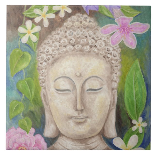 Buddha Flower wall tile (Front)
